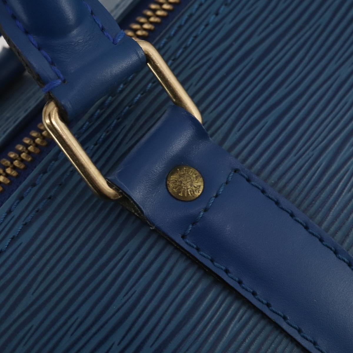LOUIS VUITTON Epi Keepall 50 Boston Bag Blue M42965 LV Auth 197451A