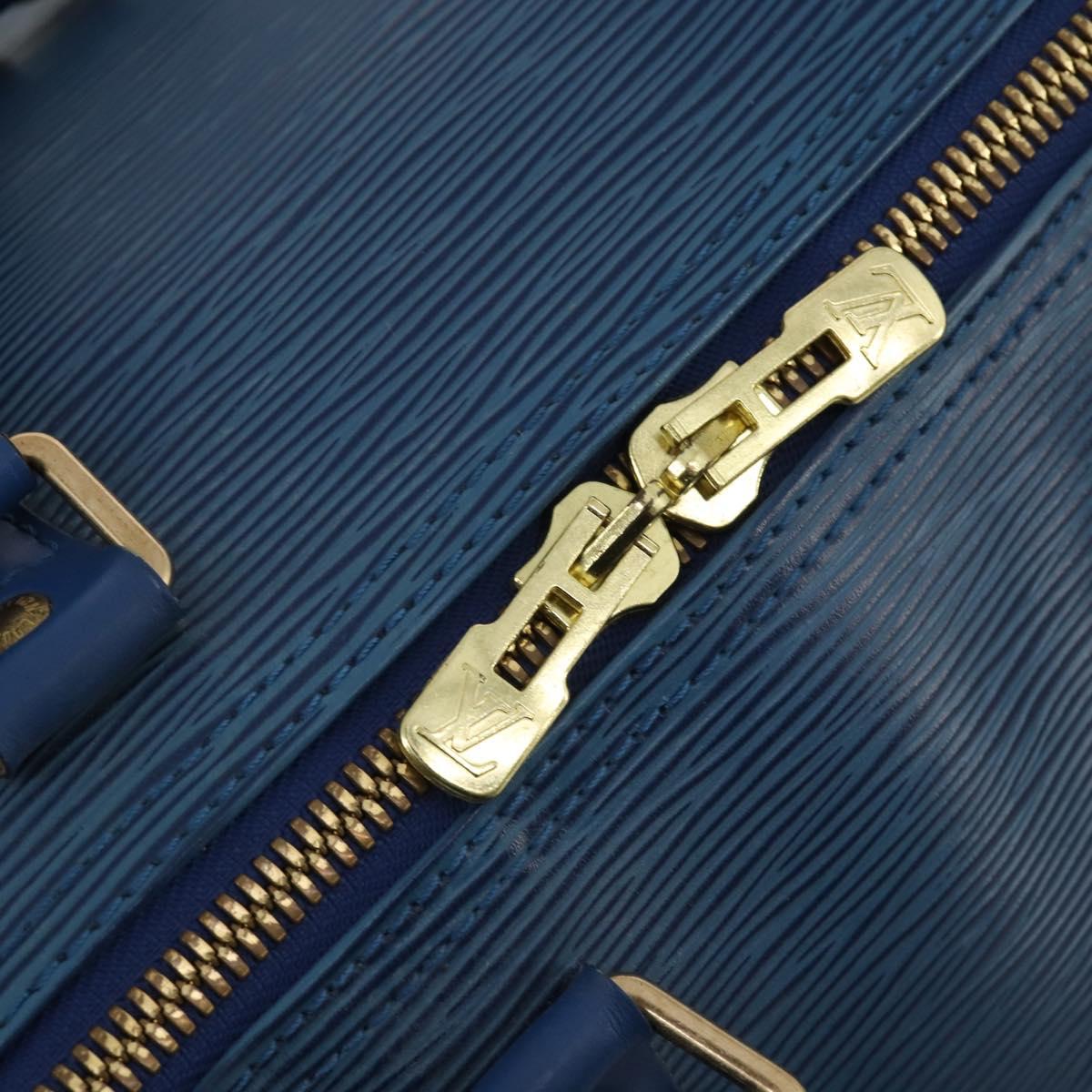 LOUIS VUITTON Epi Keepall 50 Boston Bag Blue M42965 LV Auth 197451A