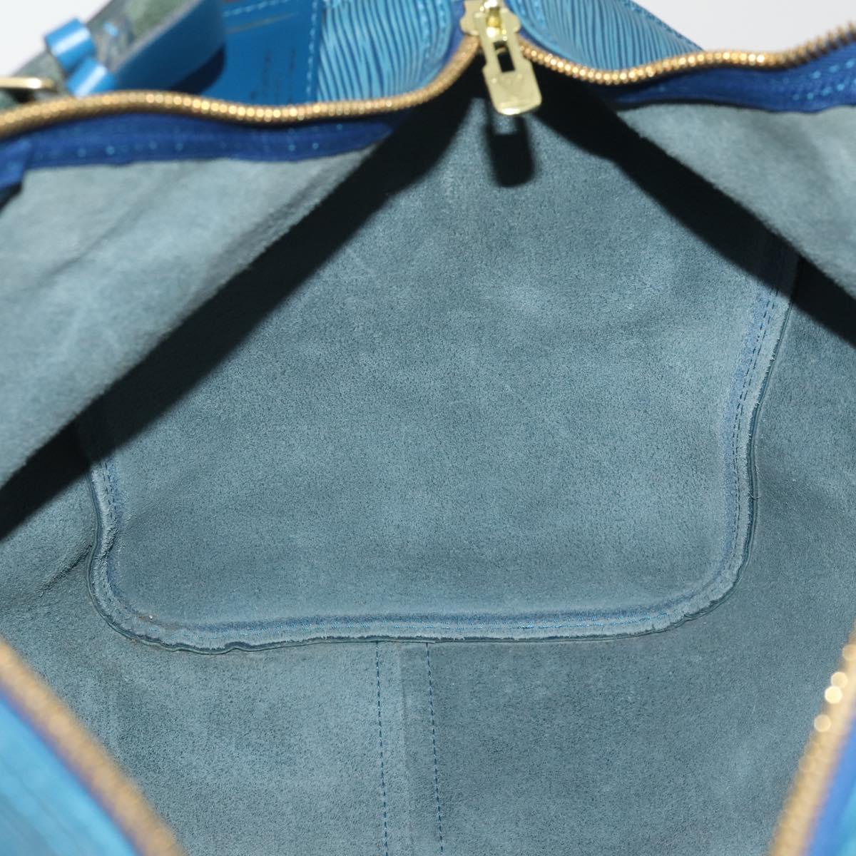 LOUIS VUITTON Epi Keepall 50 Boston Bag Blue M42965 LV Auth 197451A