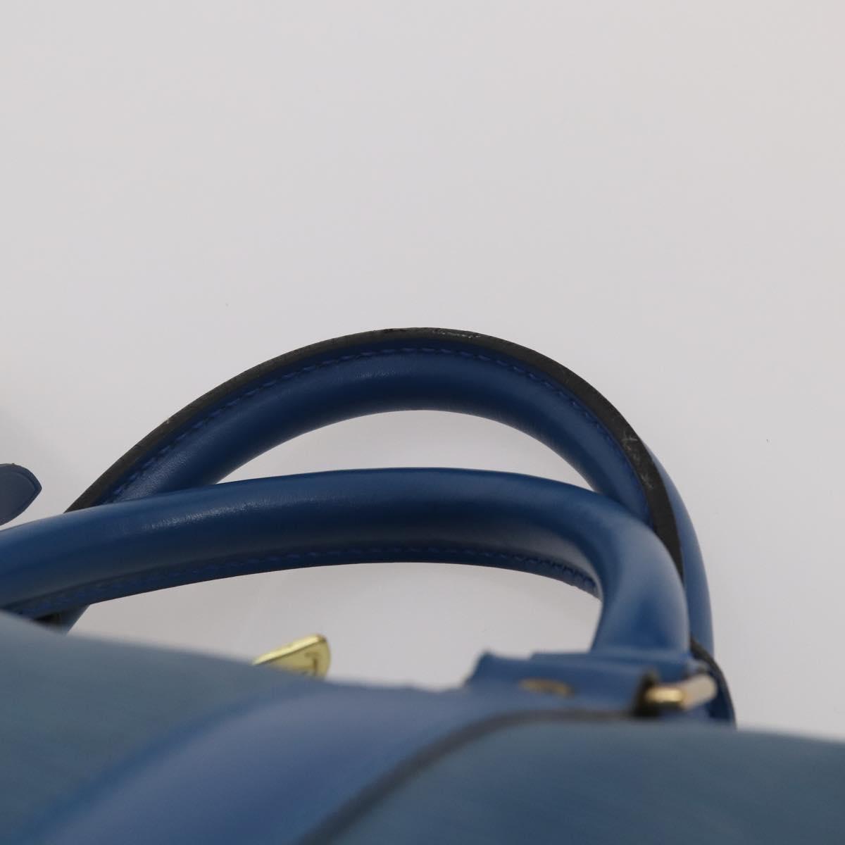LOUIS VUITTON Epi Keepall 50 Boston Bag Blue M42965 LV Auth 197451A