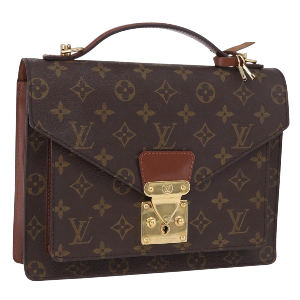 LOUIS VUITTON Monogram Monceau26 Hand Bag 2way M51187 LV Auth 197452A