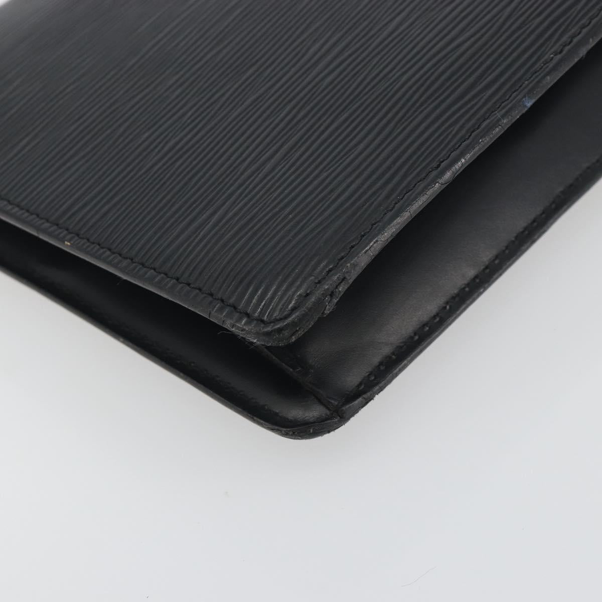 LOUIS VUITTON Epi Serie Dragonne Clutch Bag Black Noir M52612 LV Auth 197453