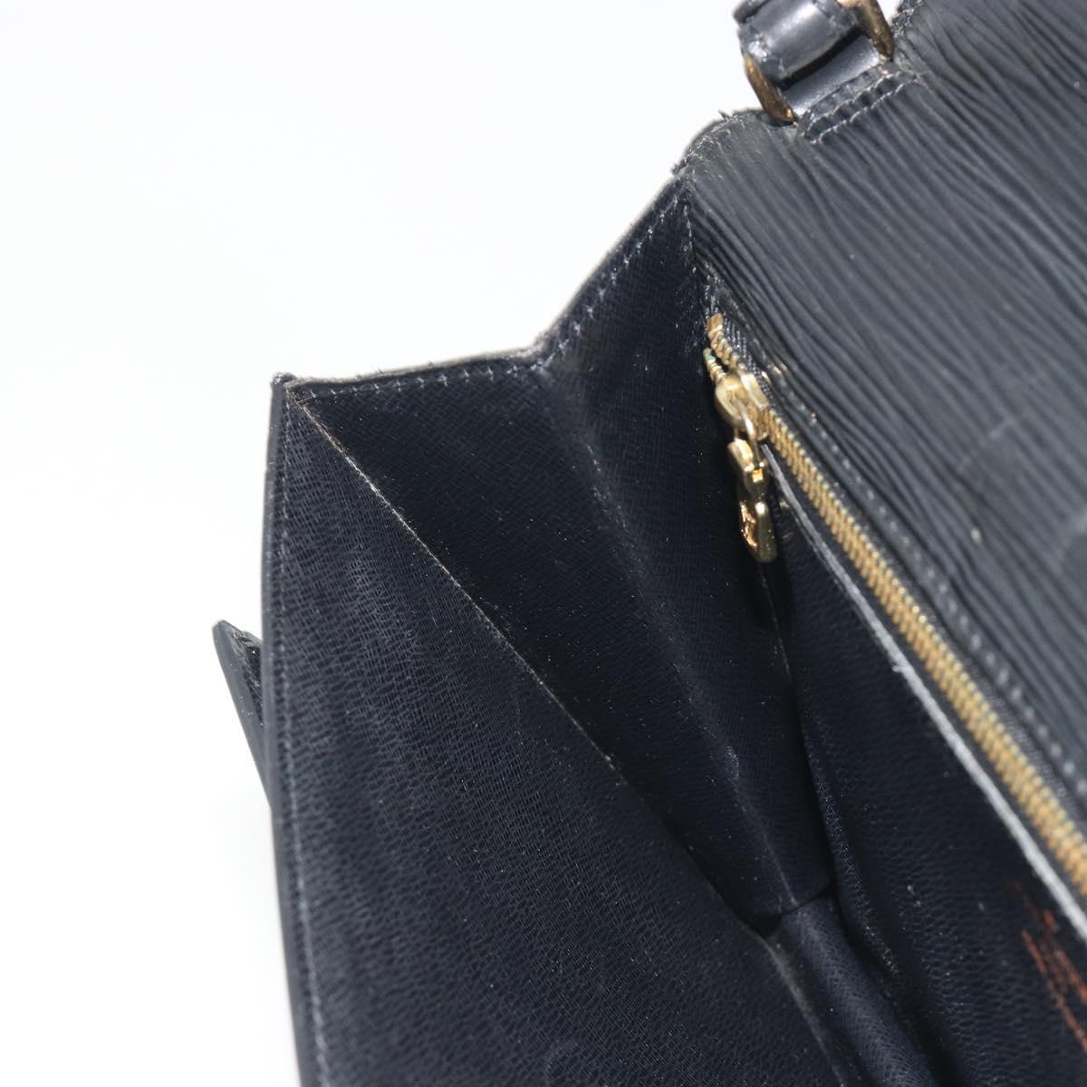 LOUIS VUITTON Epi Serie Dragonne Clutch Bag Black Noir M52612 LV Auth 197453