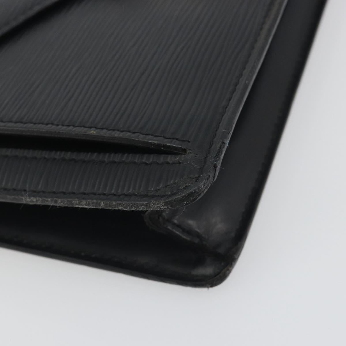 LOUIS VUITTON Epi Serie Dragonne Clutch Bag Black Noir M52612 LV Auth 197453
