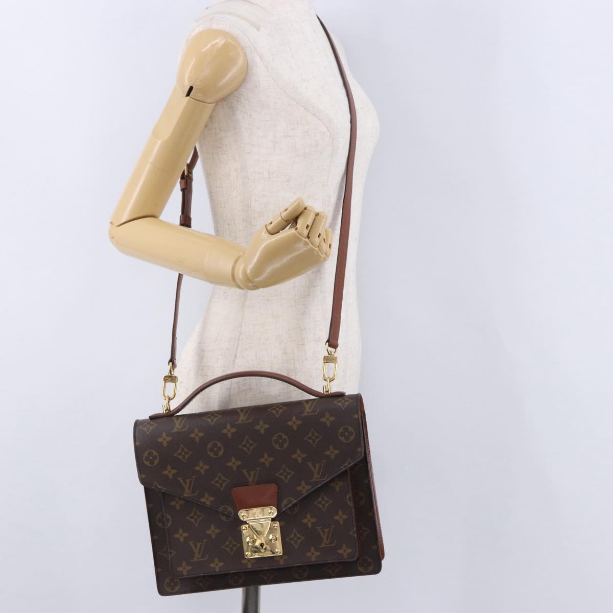 LOUIS VUITTON Monogram Monceau28 Hand Bag M51185 LV Auth 197459A