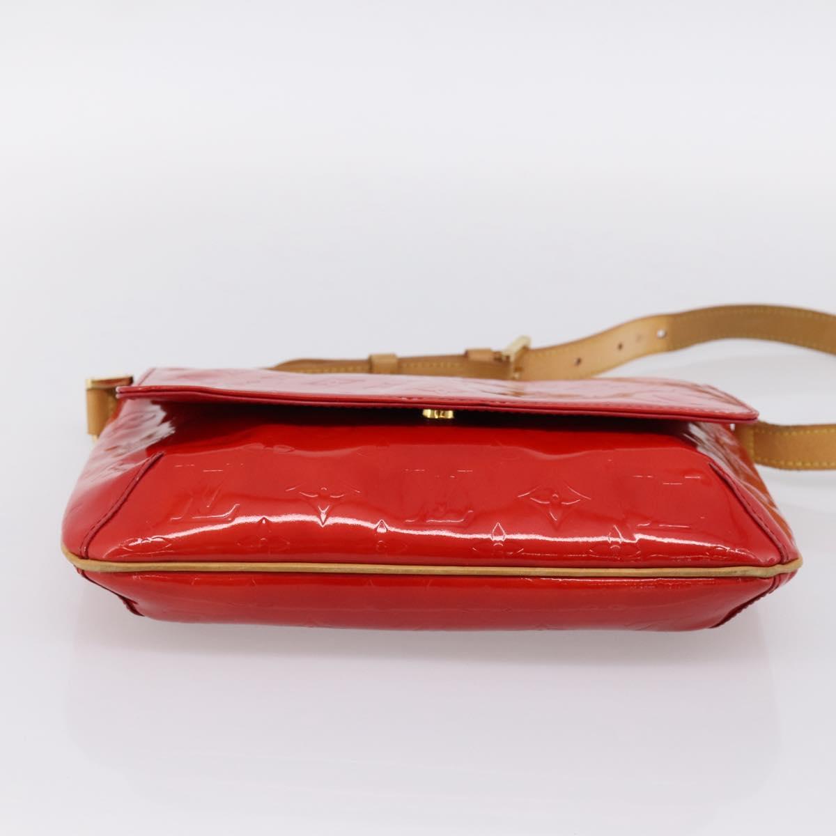 LOUIS VUITTON Monogram Vernis Thompson Street Bag Red Rouge M91094 Auth 197460