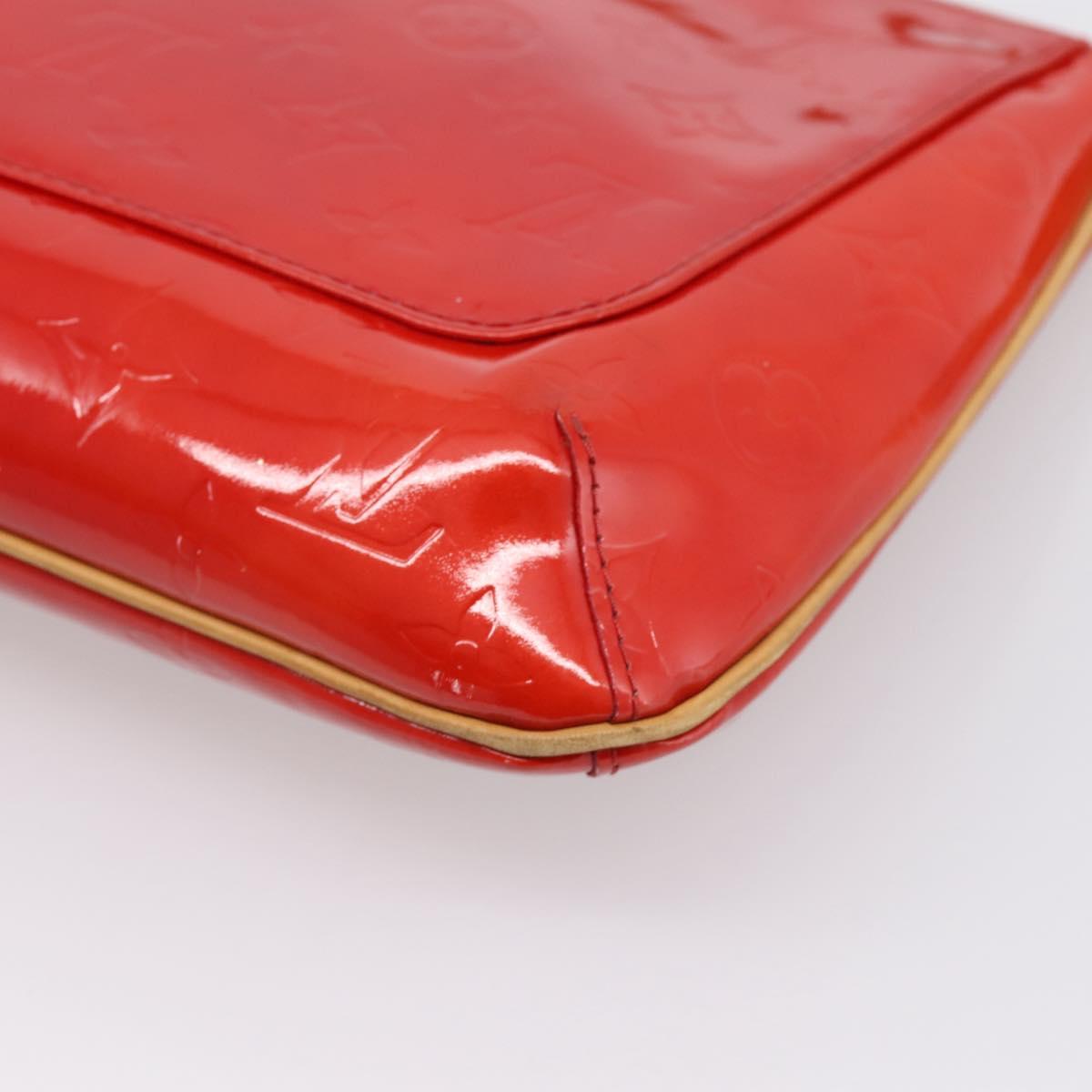 LOUIS VUITTON Monogram Vernis Thompson Street Bag Red Rouge M91094 Auth 197460