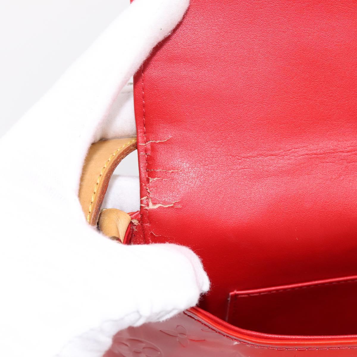 LOUIS VUITTON Monogram Vernis Thompson Street Bag Red Rouge M91094 Auth 197460