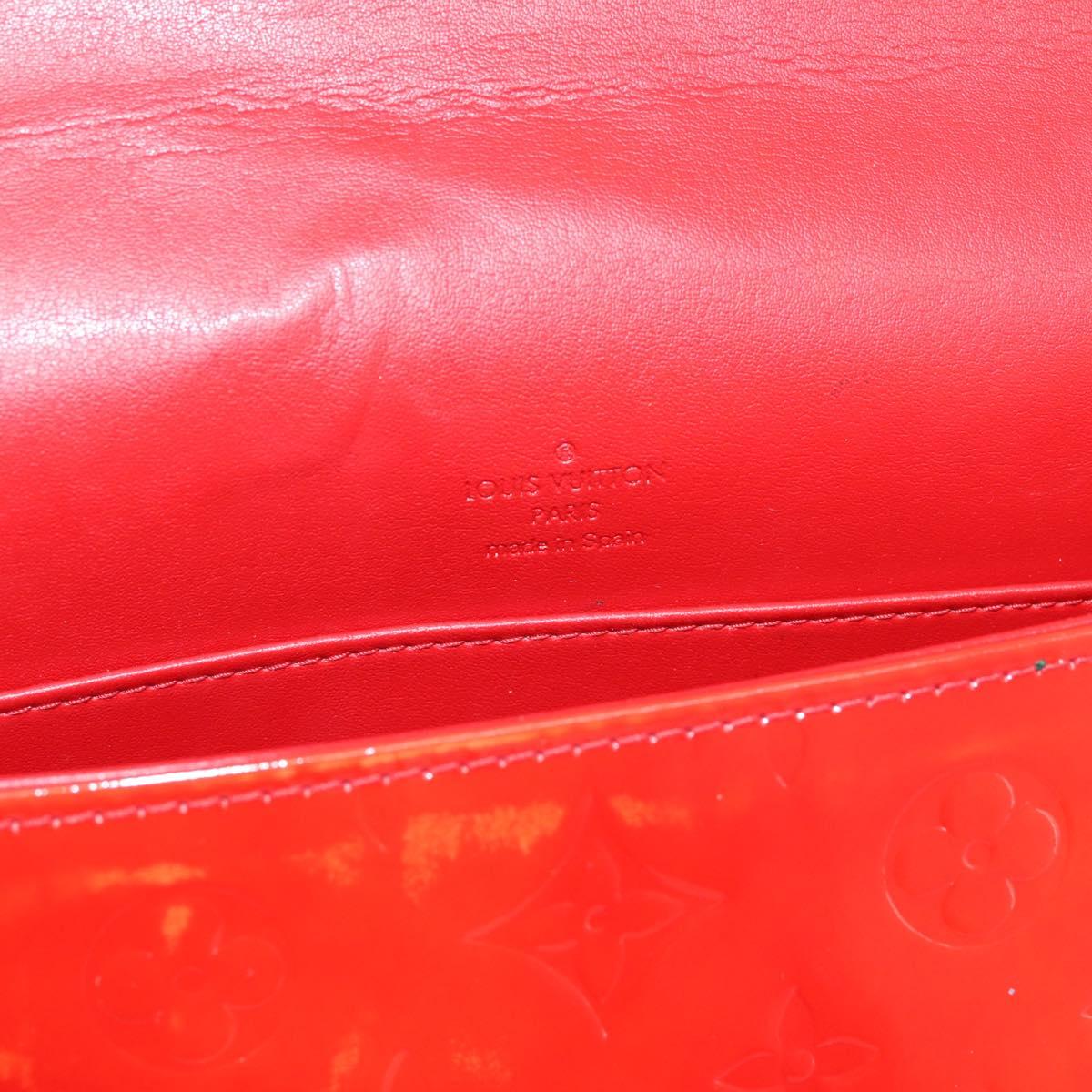 LOUIS VUITTON Monogram Vernis Thompson Street Bag Red Rouge M91094 Auth 197460