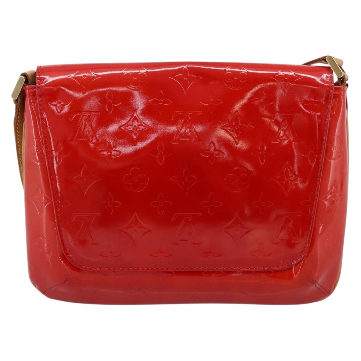 LOUIS VUITTON Monogram Vernis Thompson Street Bag Red Rouge M91094 Auth 197460