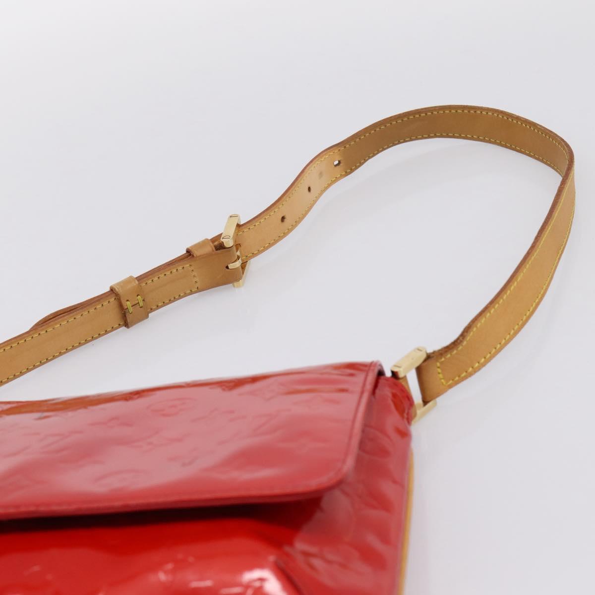 LOUIS VUITTON Monogram Vernis Thompson Street Bag Red Rouge M91094 Auth 197460
