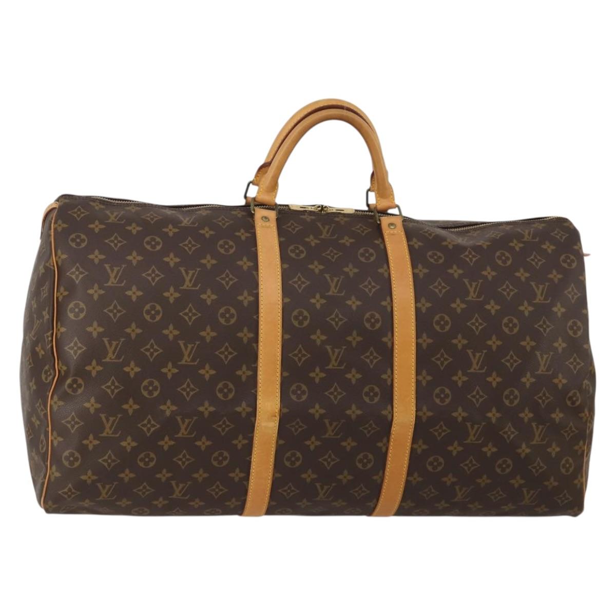 LOUIS VUITTON Monogram Keepall 60 Boston Bag M41422 LV Auth 197464A
