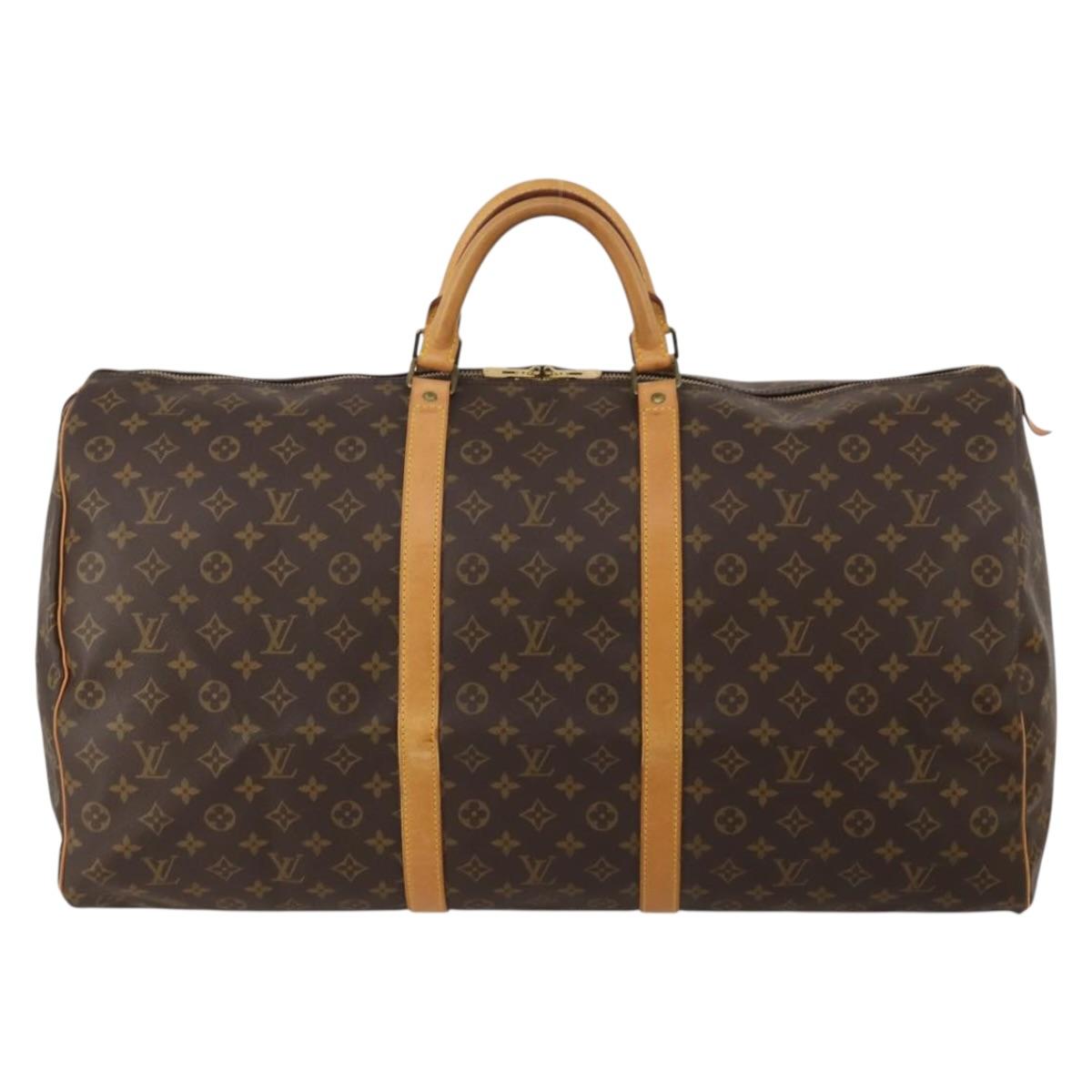 LOUIS VUITTON Monogram Keepall 60 Boston Bag M41422 LV Auth 197464A