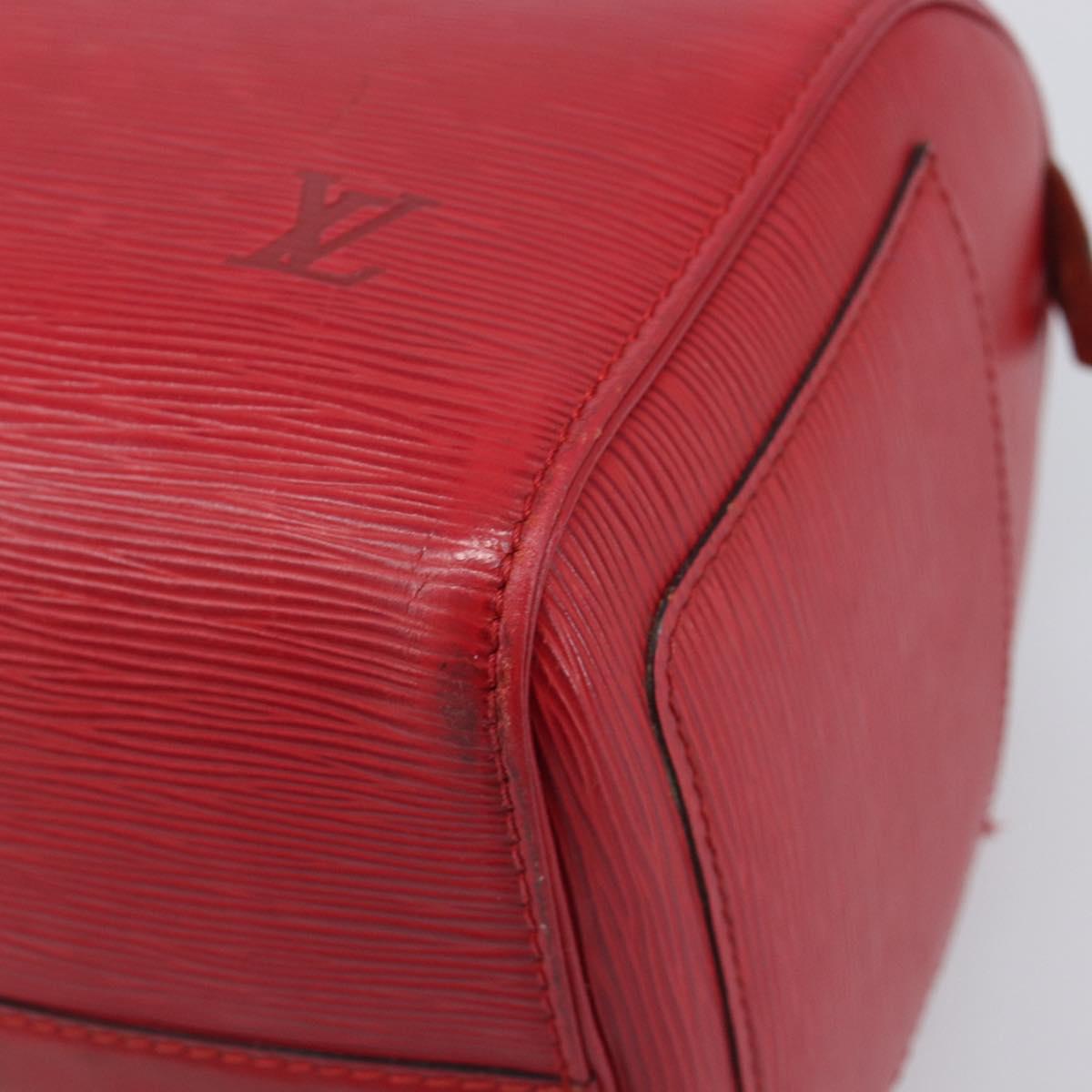 LOUIS VUITTON Epi Speedy 30 Hand Bag Castilian Red M43007 LV Auth 197473