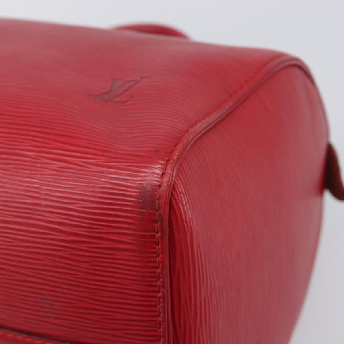 LOUIS VUITTON Epi Speedy 30 Hand Bag Castilian Red M43007 LV Auth 197473