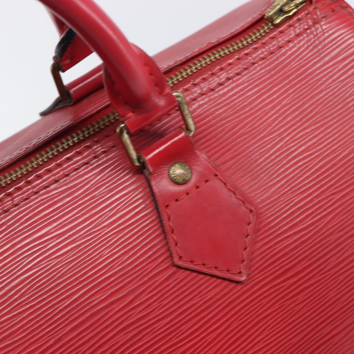 LOUIS VUITTON Epi Speedy 30 Hand Bag Castilian Red M43007 LV Auth 197473