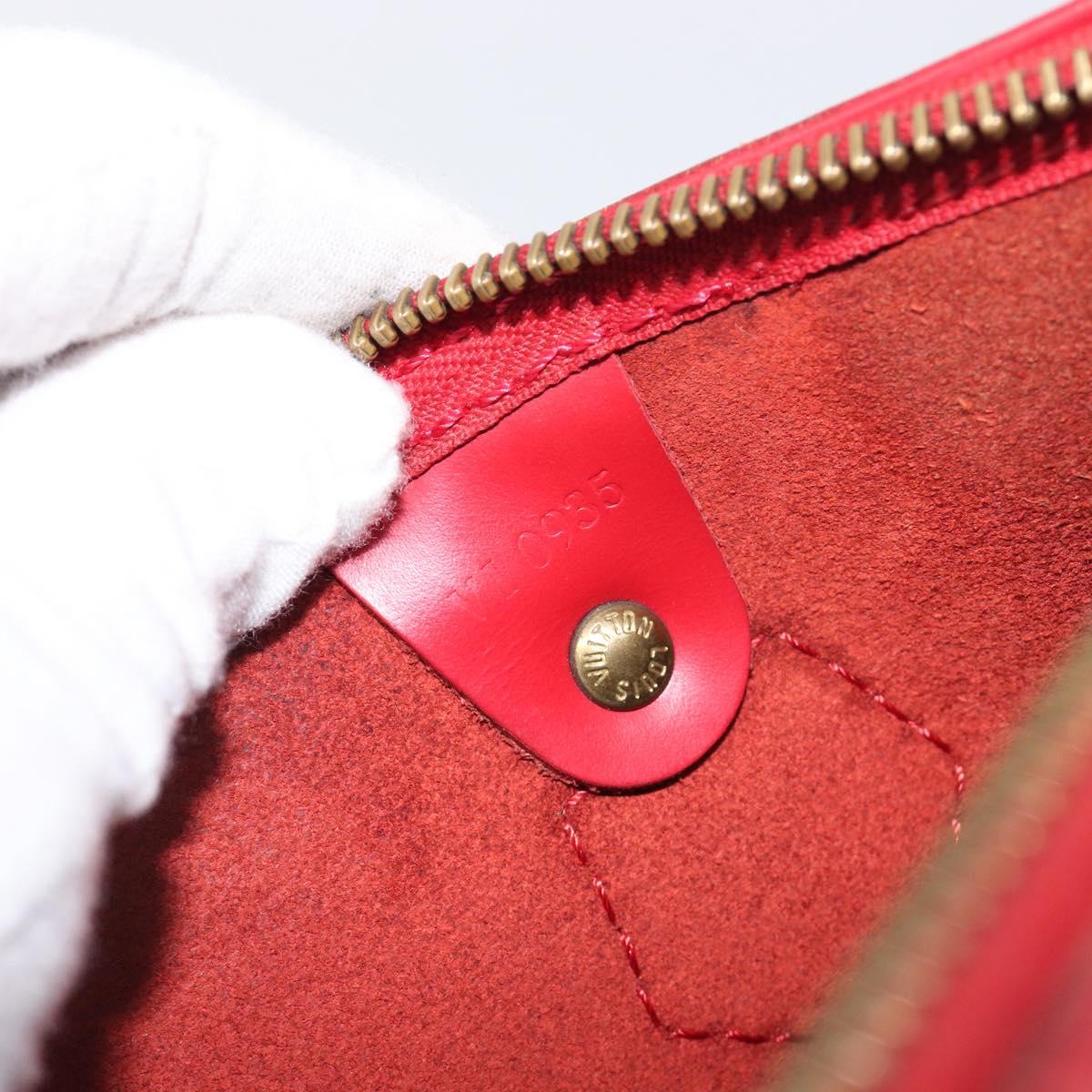 LOUIS VUITTON Epi Speedy 30 Hand Bag Castilian Red M43007 LV Auth 197473
