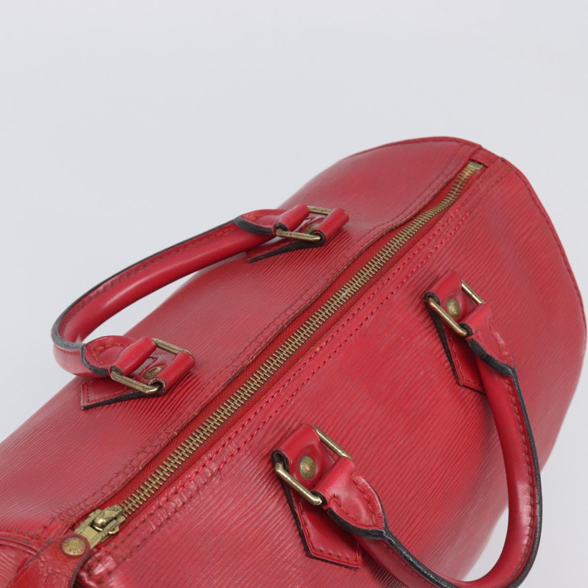 LOUIS VUITTON Epi Speedy 30 Hand Bag Castilian Red M43007 LV Auth 197473