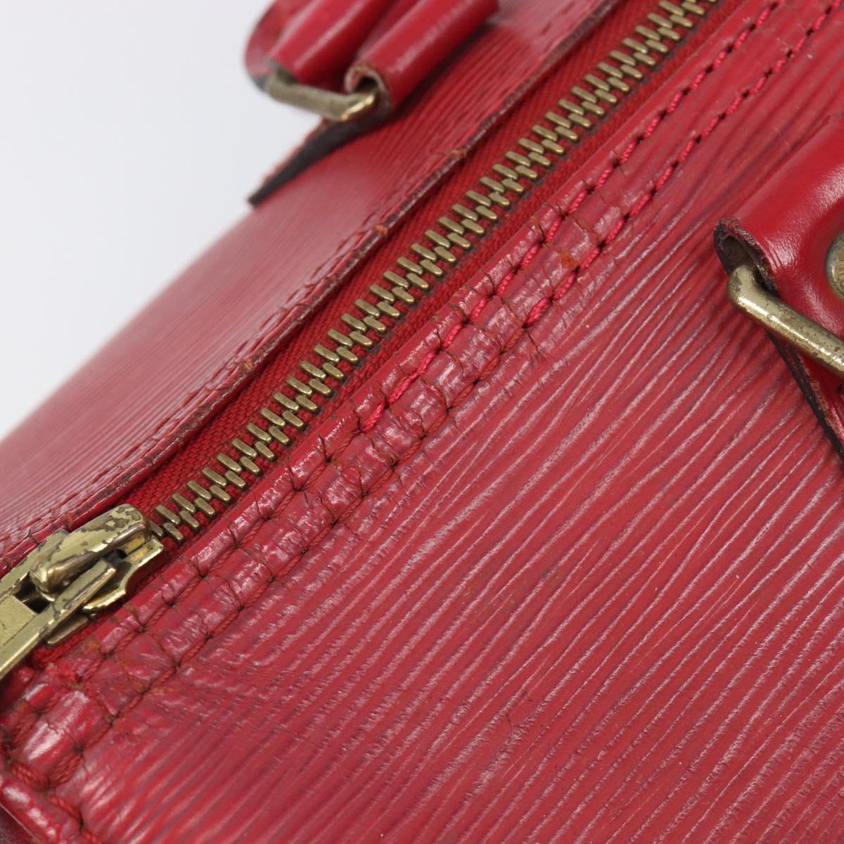 LOUIS VUITTON Epi Speedy 30 Hand Bag Castilian Red M43007 LV Auth 197473