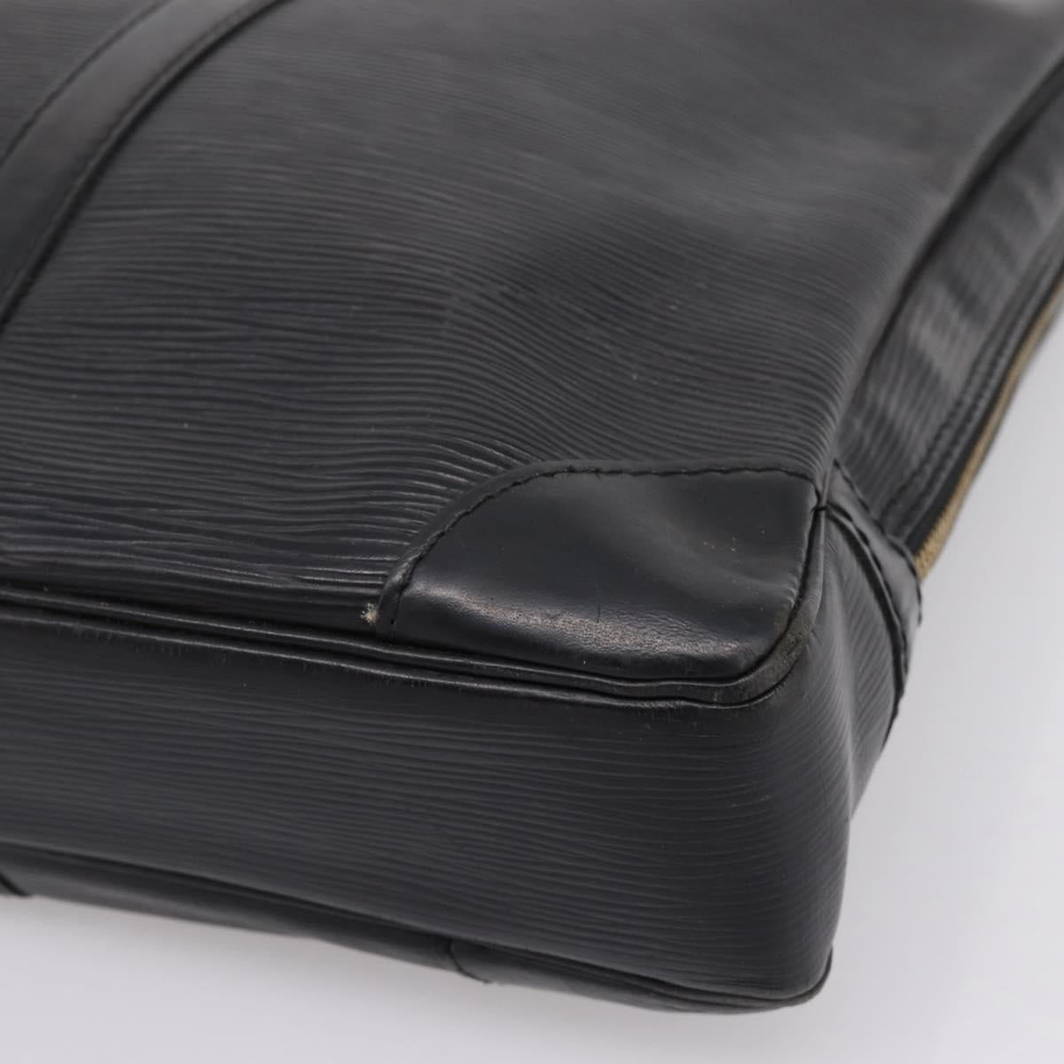LOUIS VUITTON Epi Porte Documents Voyage Business Bag Black M40321 Auth 197474