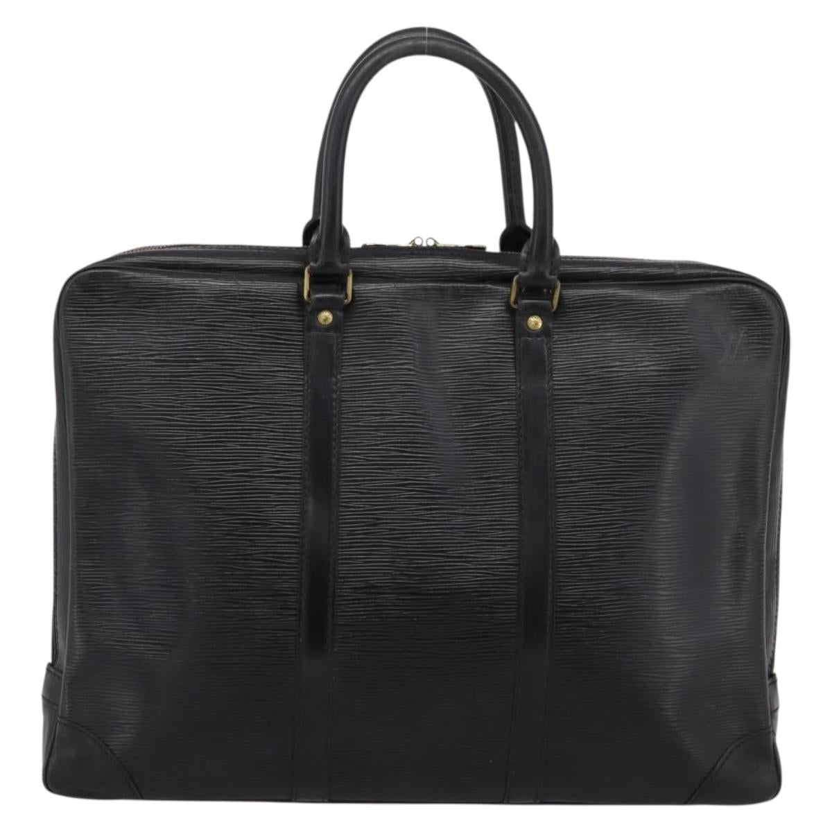 LOUIS VUITTON Epi Porte Documents Voyage Business Bag Black M40321 Auth 197474