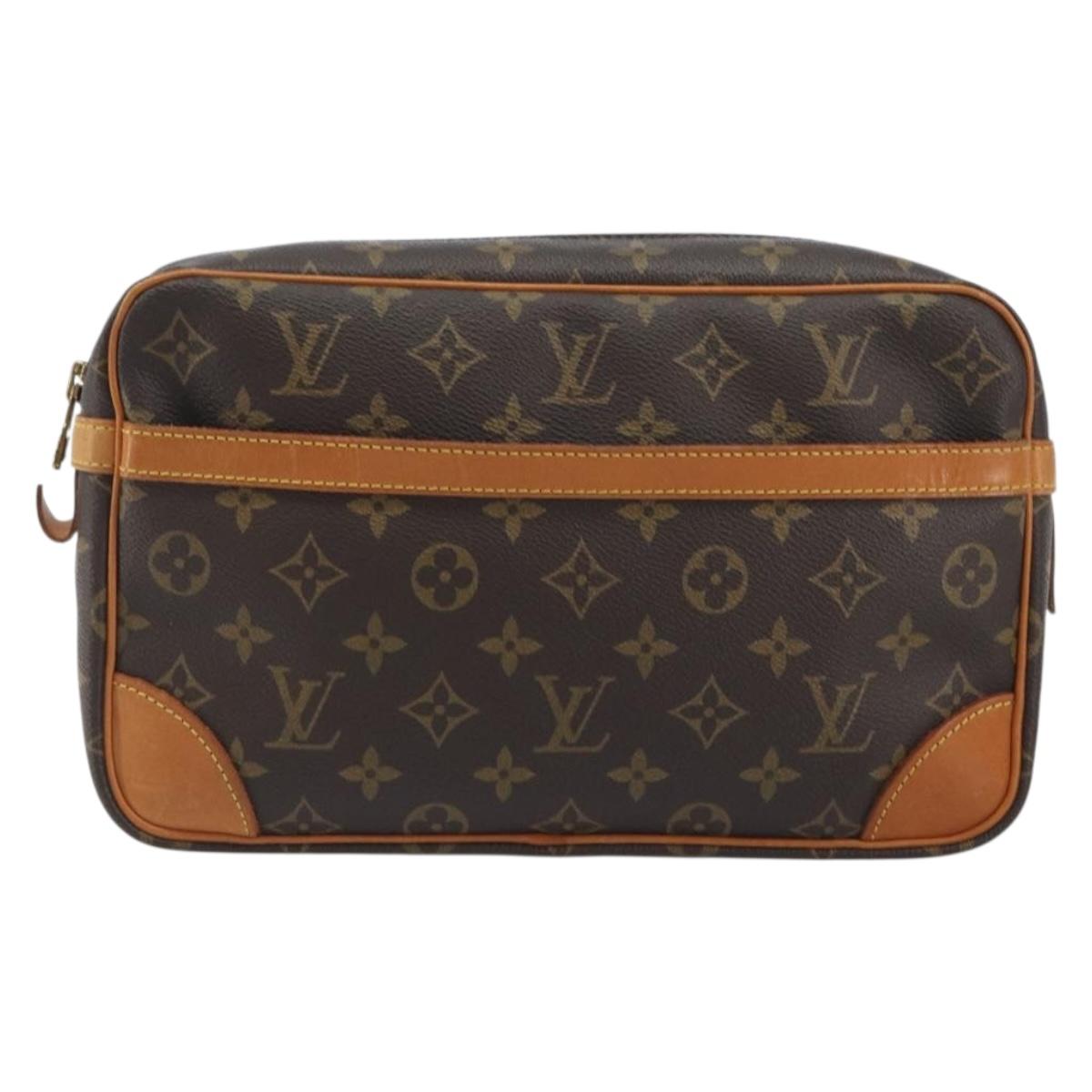 LOUIS VUITTON Monogram Compiegne 28 Clutch Bag M51845 LV Auth 197477