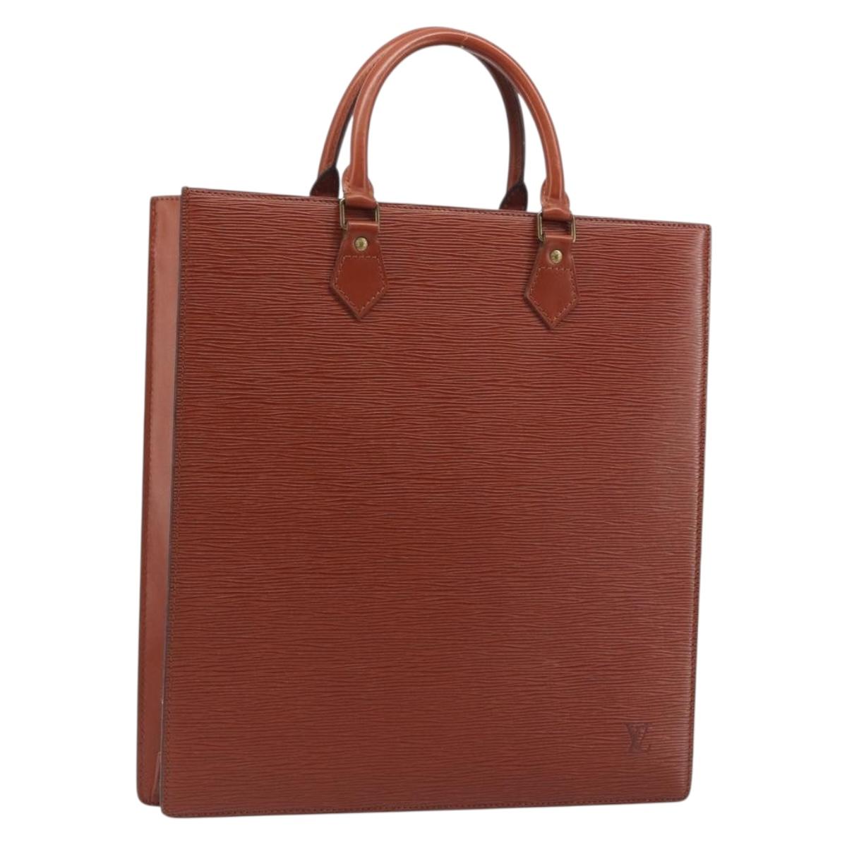 LOUIS VUITTON Epi Sac Plat Hand Bag Brown M52073 LV Auth 197484