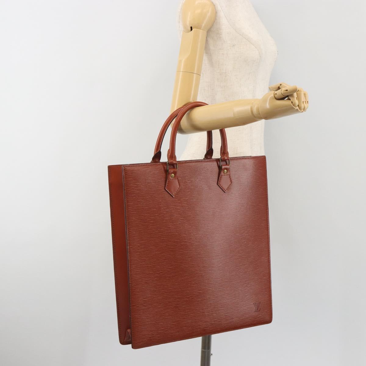 LOUIS VUITTON Epi Sac Plat Hand Bag Brown M52073 LV Auth 197484