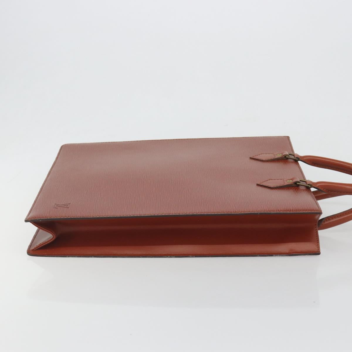 LOUIS VUITTON Epi Sac Plat Hand Bag Brown M52073 LV Auth 197484