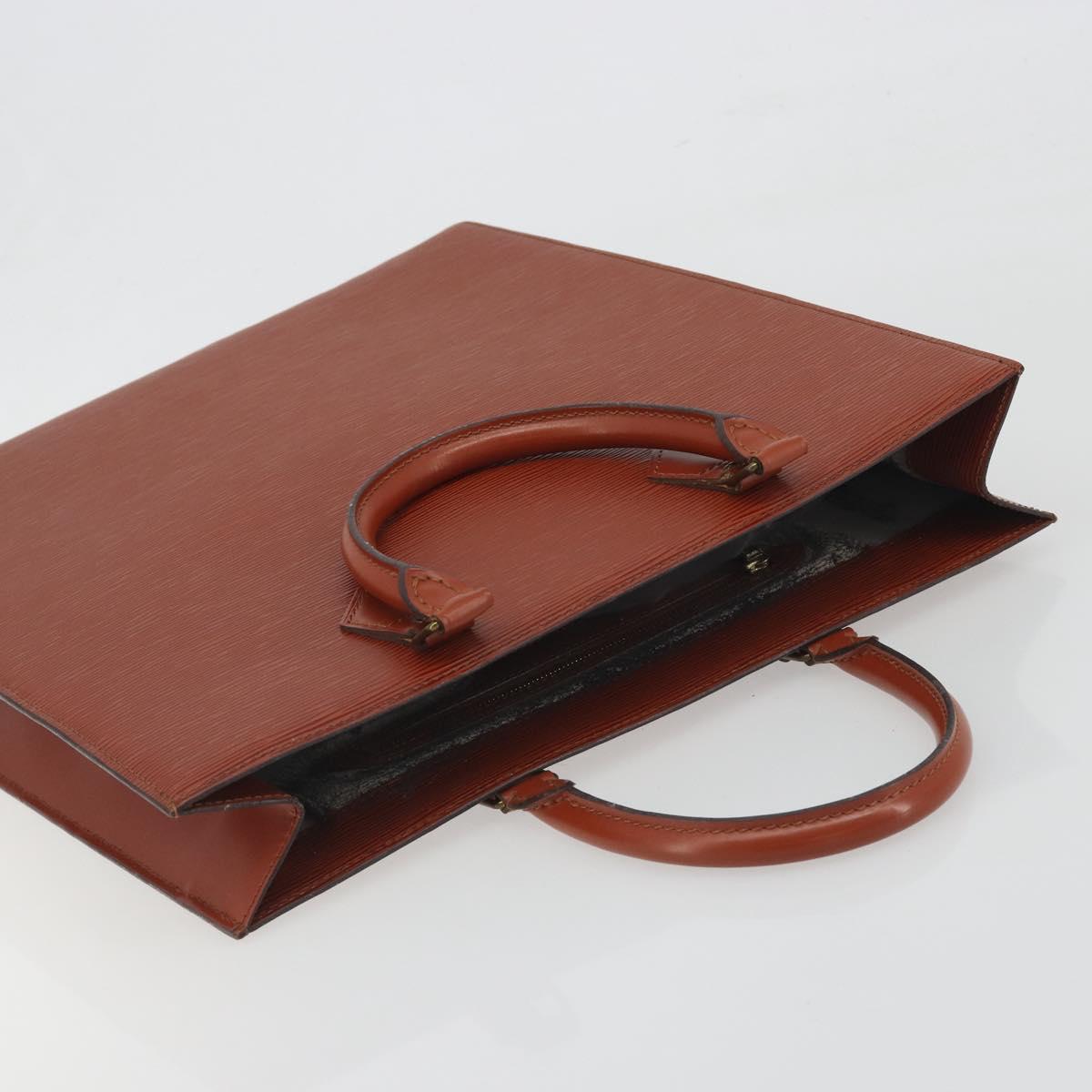 LOUIS VUITTON Epi Sac Plat Hand Bag Brown M52073 LV Auth 197484
