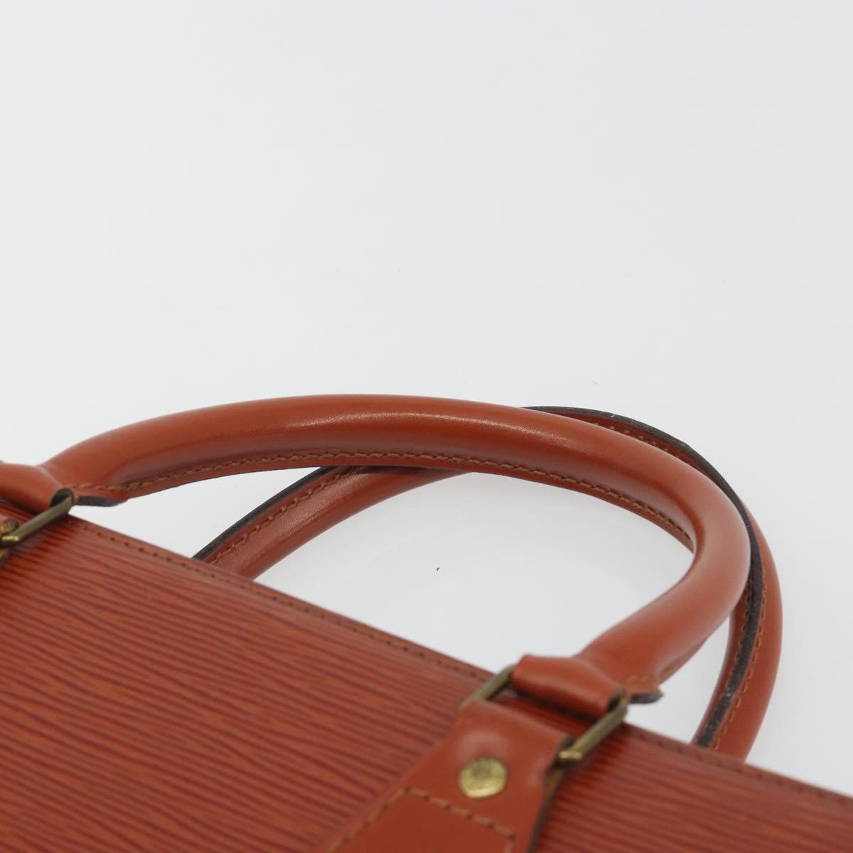 LOUIS VUITTON Epi Sac Plat Hand Bag Brown M52073 LV Auth 197484