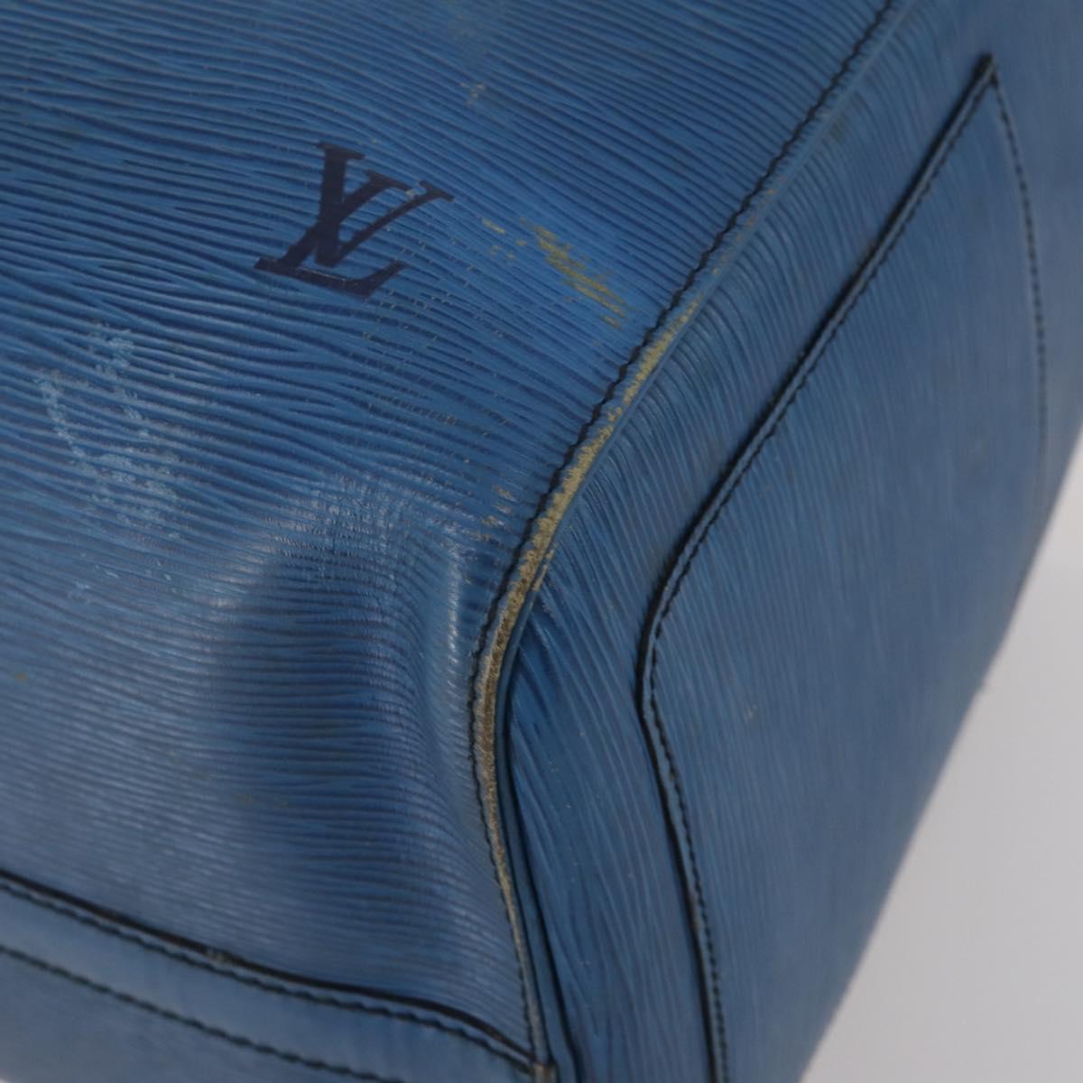 LOUIS VUITTON Epi Keepall 45 Boston Bag Blue M42975 LV Auth 197485