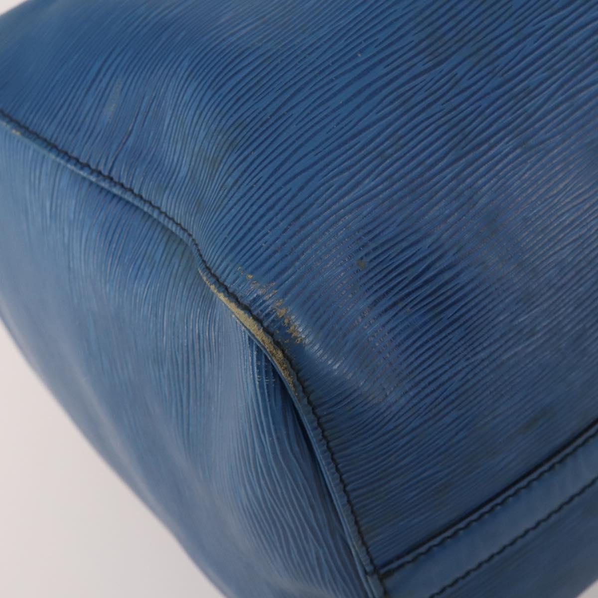 LOUIS VUITTON Epi Keepall 45 Boston Bag Blue M42975 LV Auth 197485