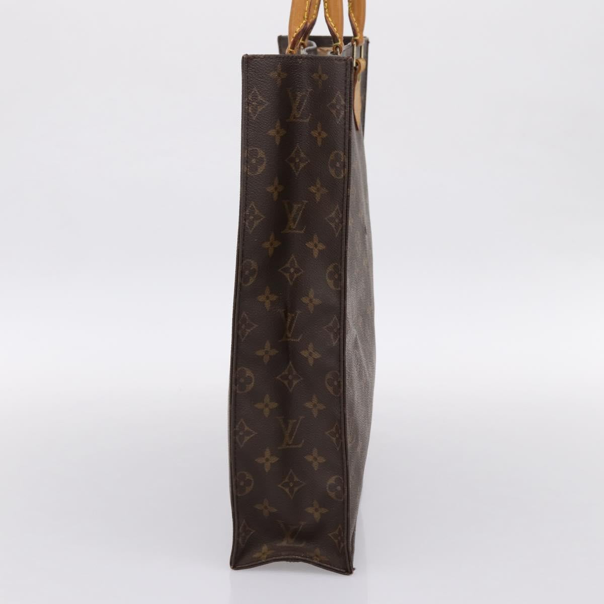 LOUIS VUITTON Monogram Sac Plat Hand Bag M51140 LV Auth 197486