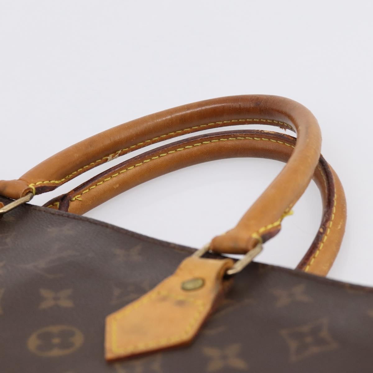 LOUIS VUITTON Monogram Sac Plat Hand Bag M51140 LV Auth 197486