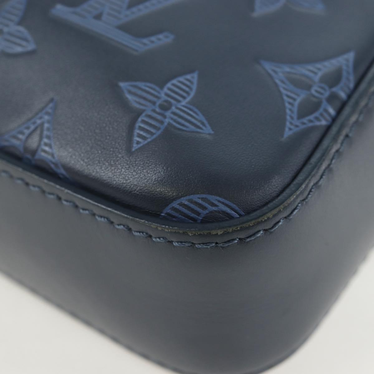 LOUIS VUITTON Monogram Shadow Danube PM Bag Black M43681 LV Auth 197487V