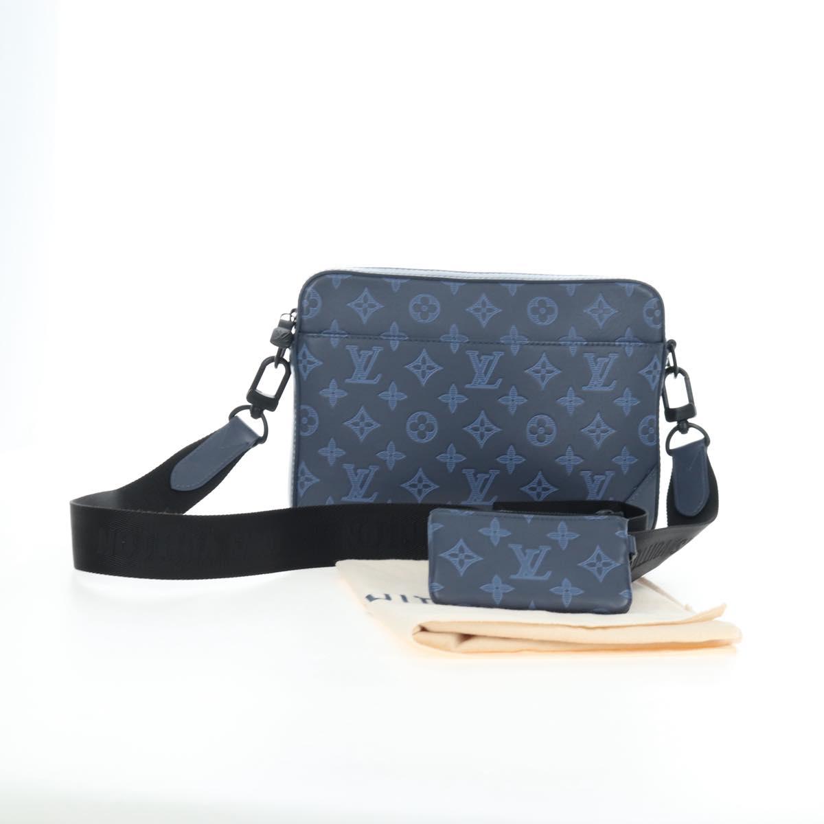 LOUIS VUITTON Monogram Shadow Danube PM Bag Black M43681 LV Auth 197487V