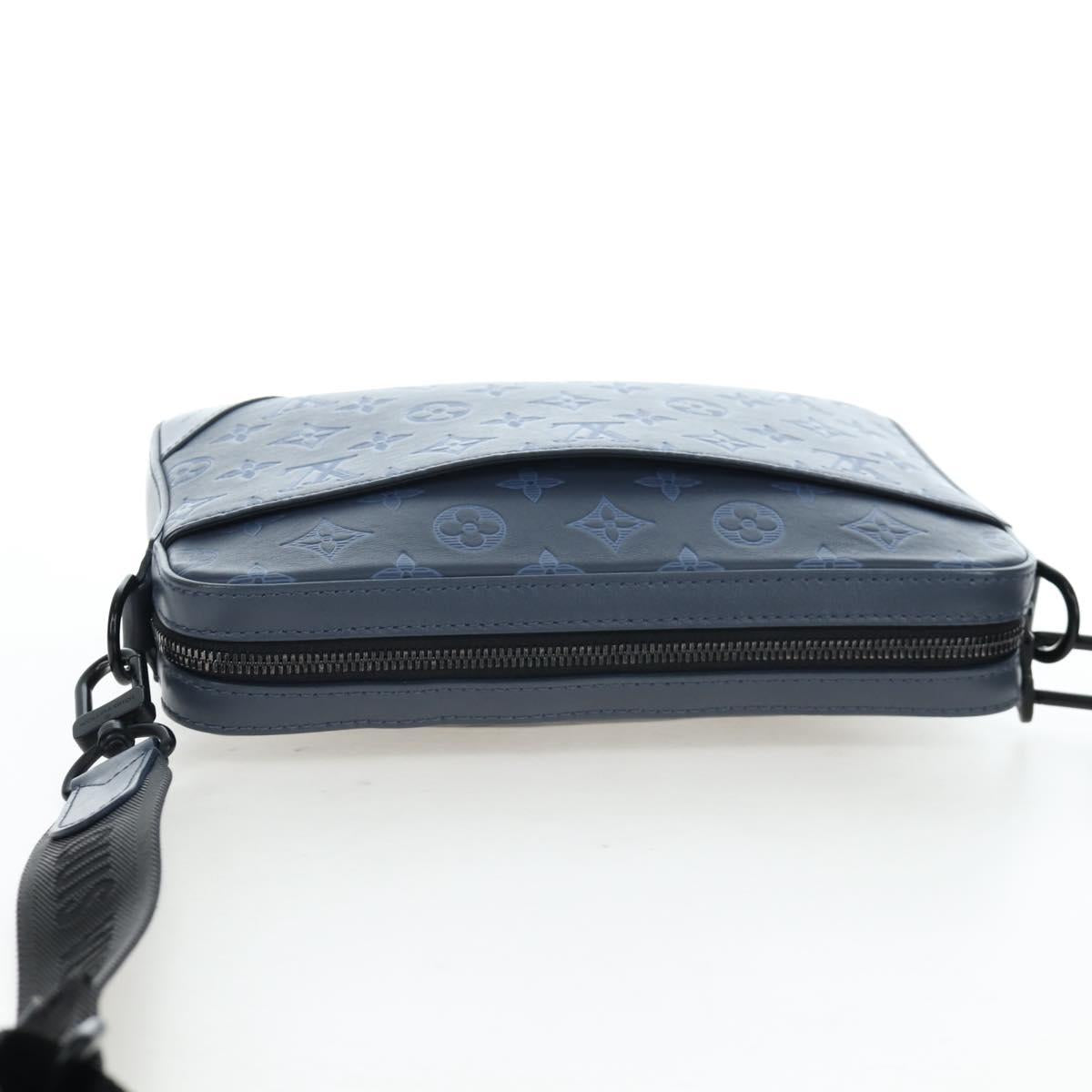 LOUIS VUITTON Monogram Shadow Danube PM Bag Black M43681 LV Auth 197487V