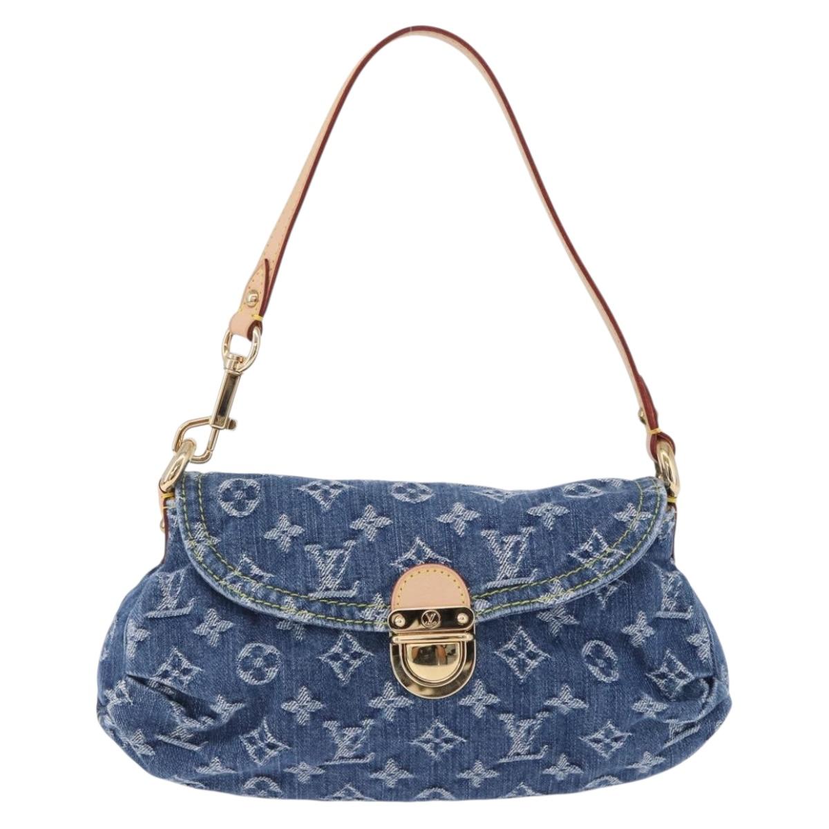 LOUIS VUITTON Monogram Denim Mini Preity Hand Bag Blue M95050 LV Auth 197489SAM