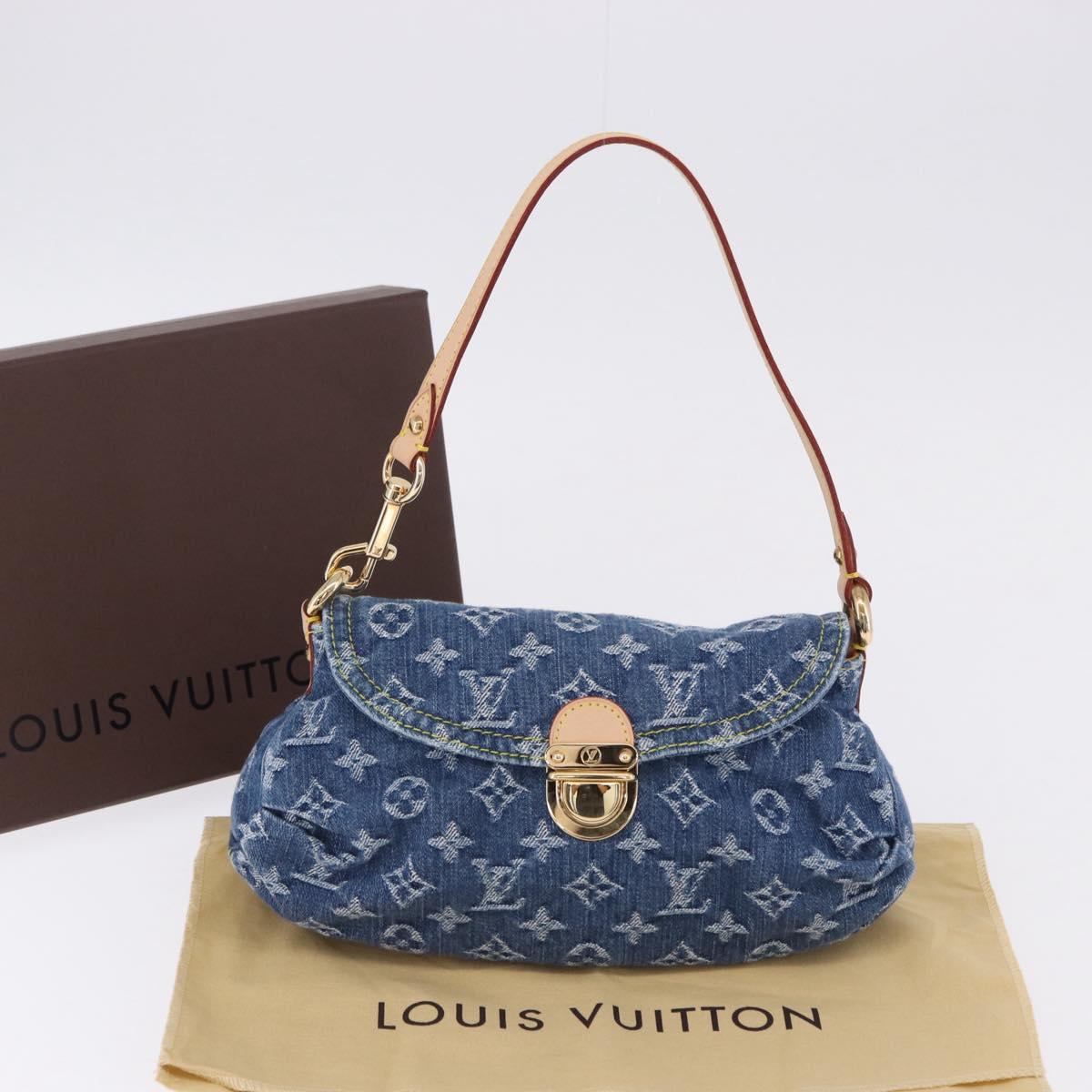 LOUIS VUITTON Monogram Denim Mini Preity Hand Bag Blue M95050 LV Auth 197489SAM
