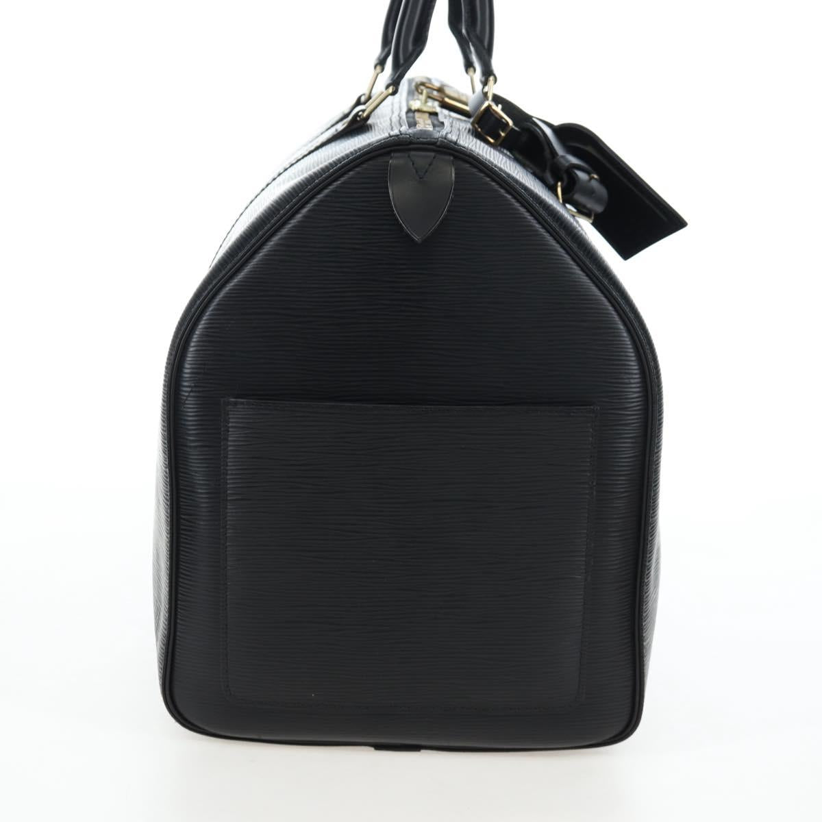 LOUIS VUITTON Epi Keepall 50 Boston Bag Black M42962 LV Auth 197495V