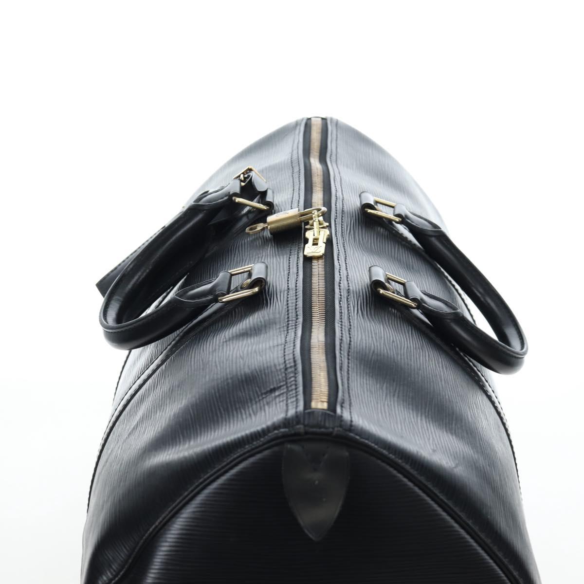 LOUIS VUITTON Epi Keepall 50 Boston Bag Black M42962 LV Auth 197495V