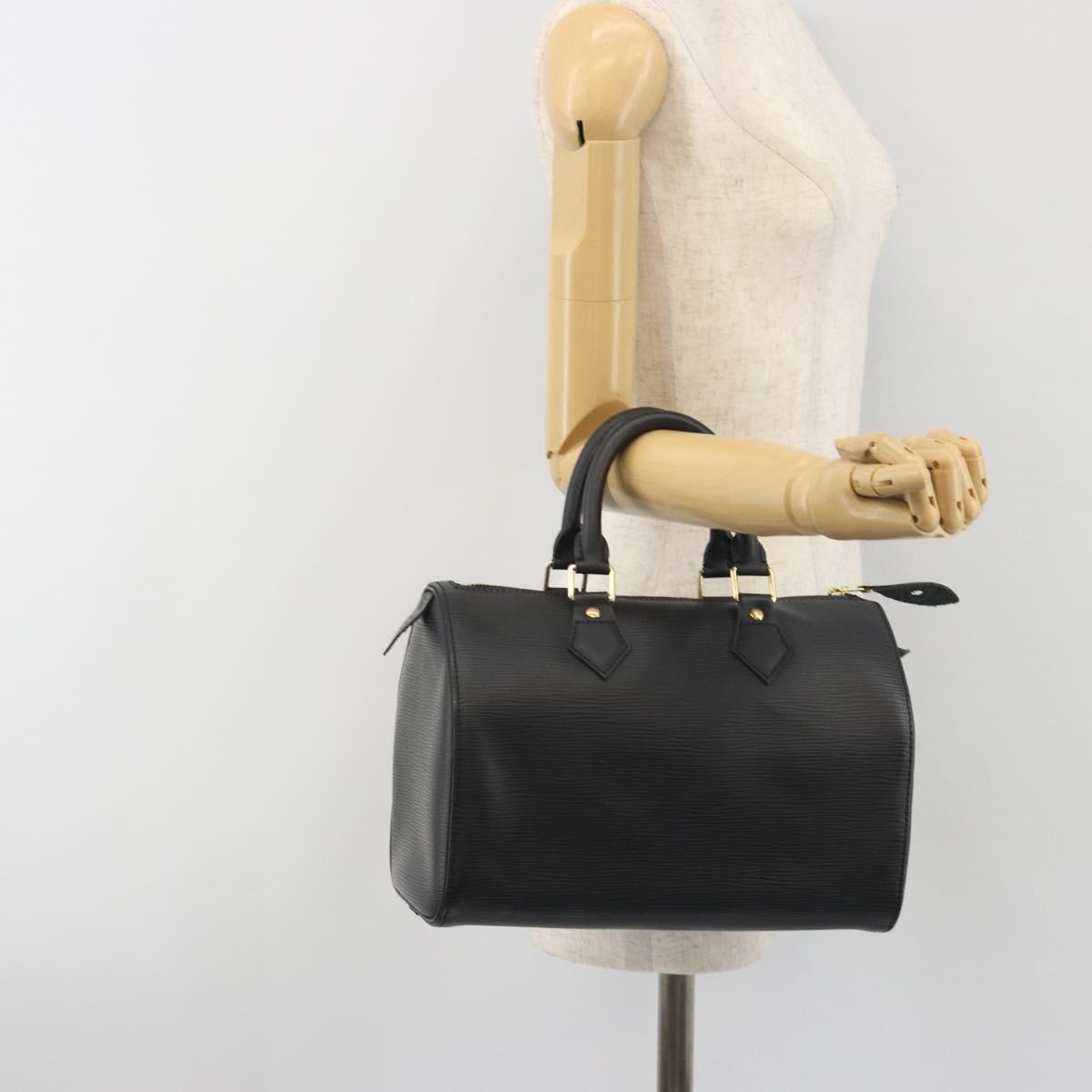 LOUIS VUITTON Epi Speedy 25 Hand Bag Black M59042 LV Auth 197496V