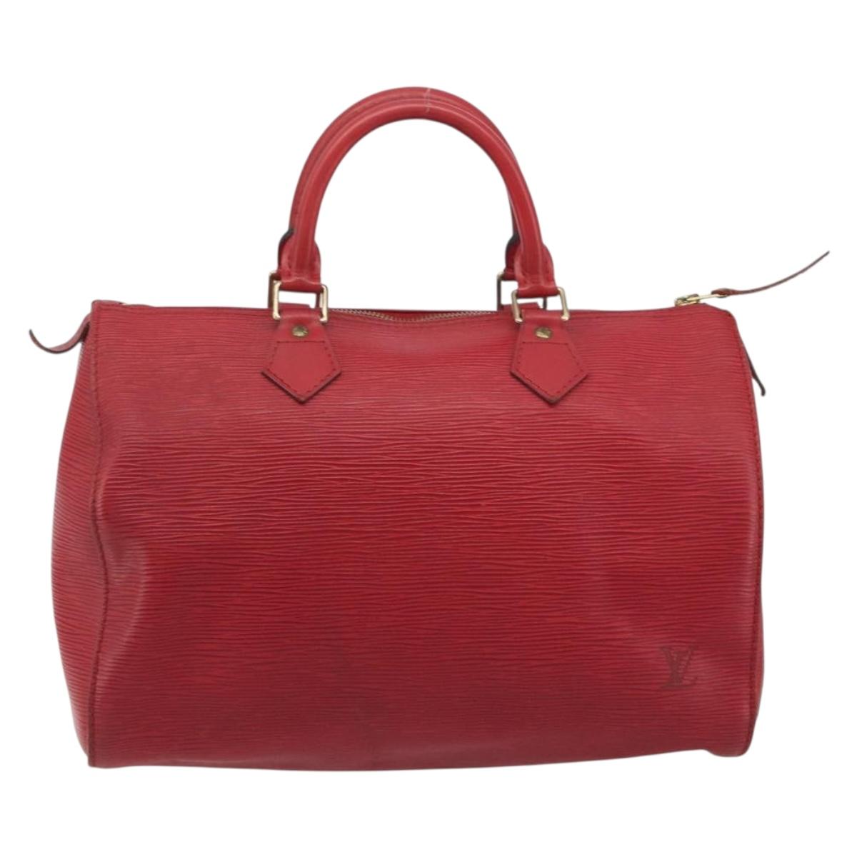 LOUIS VUITTON Epi Speedy 30 Hand Bag Castilian Red M43007 LV Auth 197497A