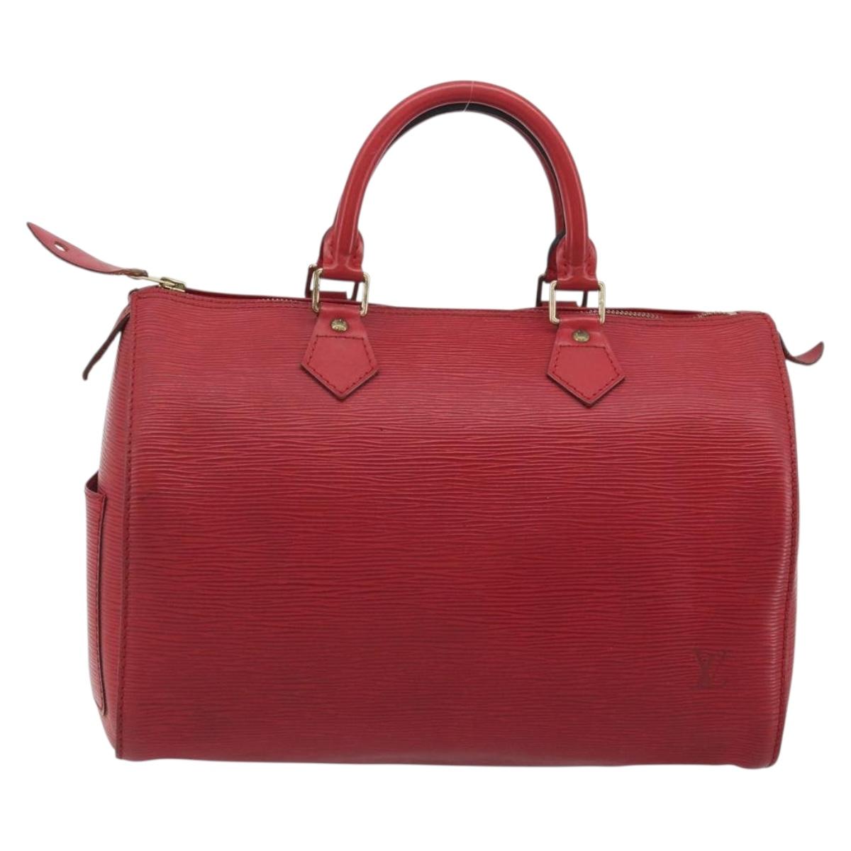 LOUIS VUITTON Epi Speedy 30 Hand Bag Castilian Red M43007 LV Auth 197497A