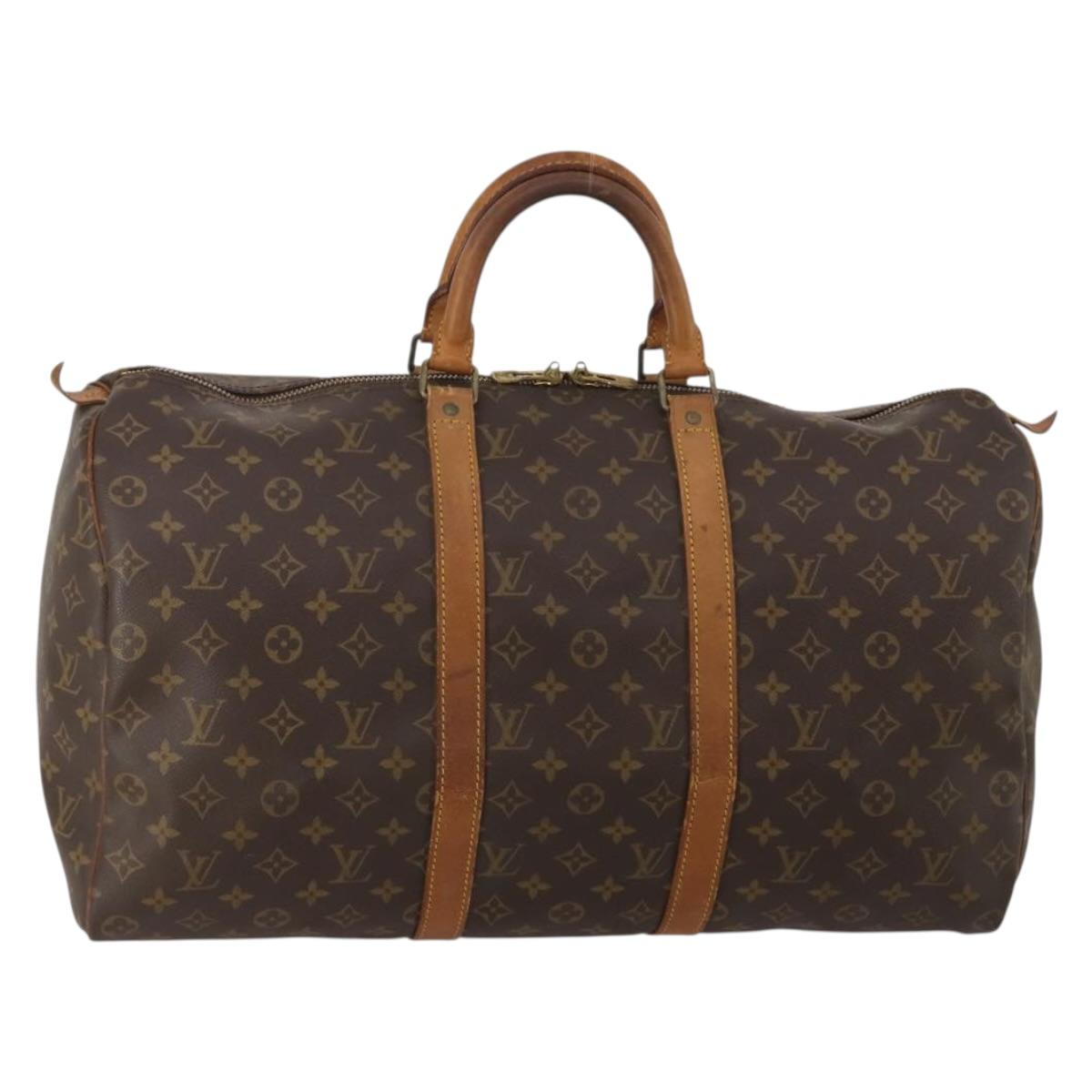 LOUIS VUITTON Monogram Keepall 45 Boston Bag M41428 LV Auth 197500