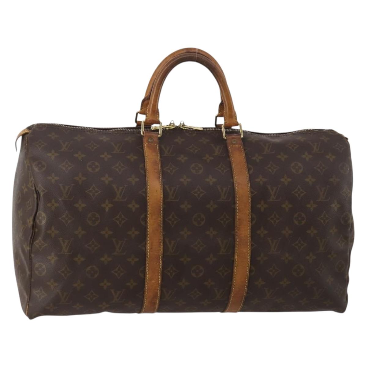 LOUIS VUITTON Monogram Keepall 50 Boston Bag M41426 LV Auth 197501