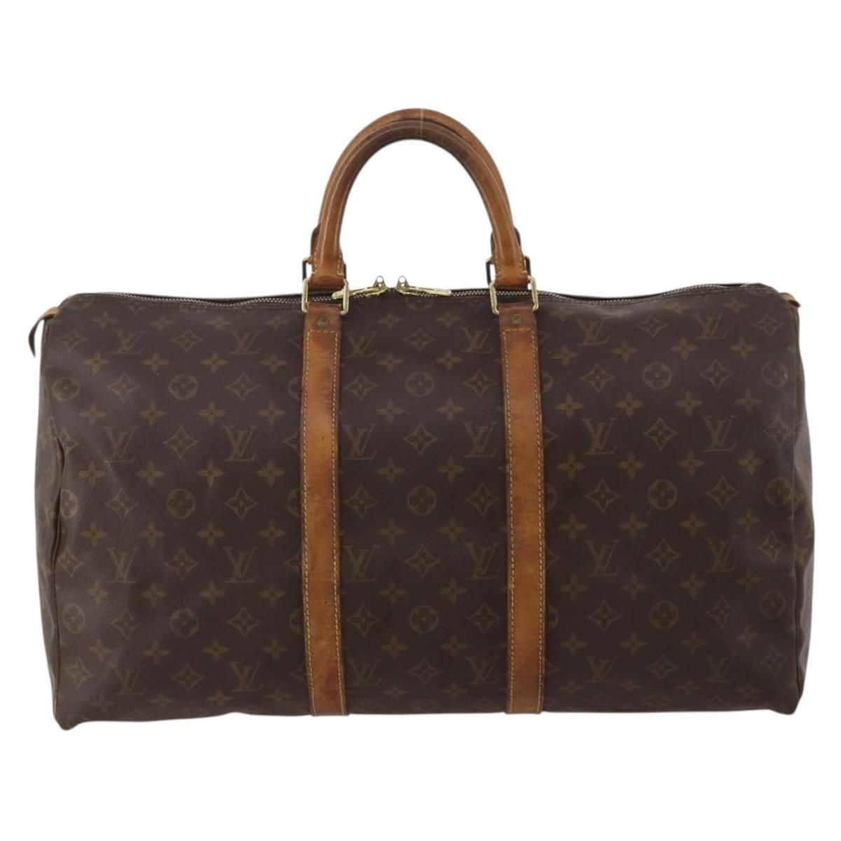 LOUIS VUITTON Monogram Keepall 50 Boston Bag M41426 LV Auth 197501