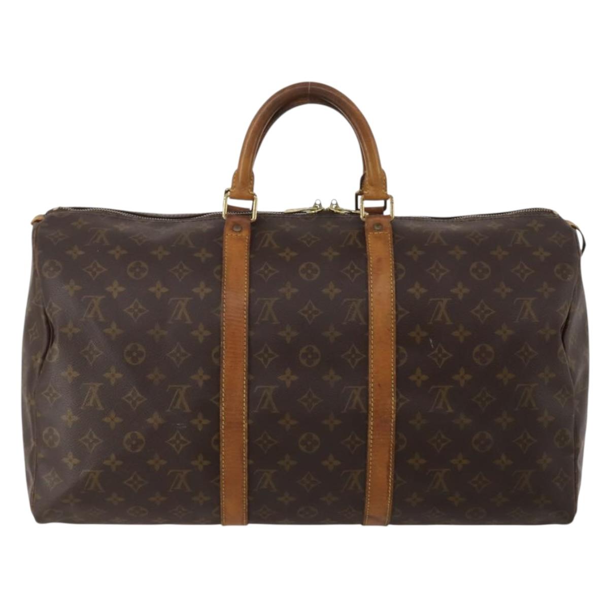 LOUIS VUITTON Monogram Keepall 50 Boston Bag M41426 LV Auth 197501