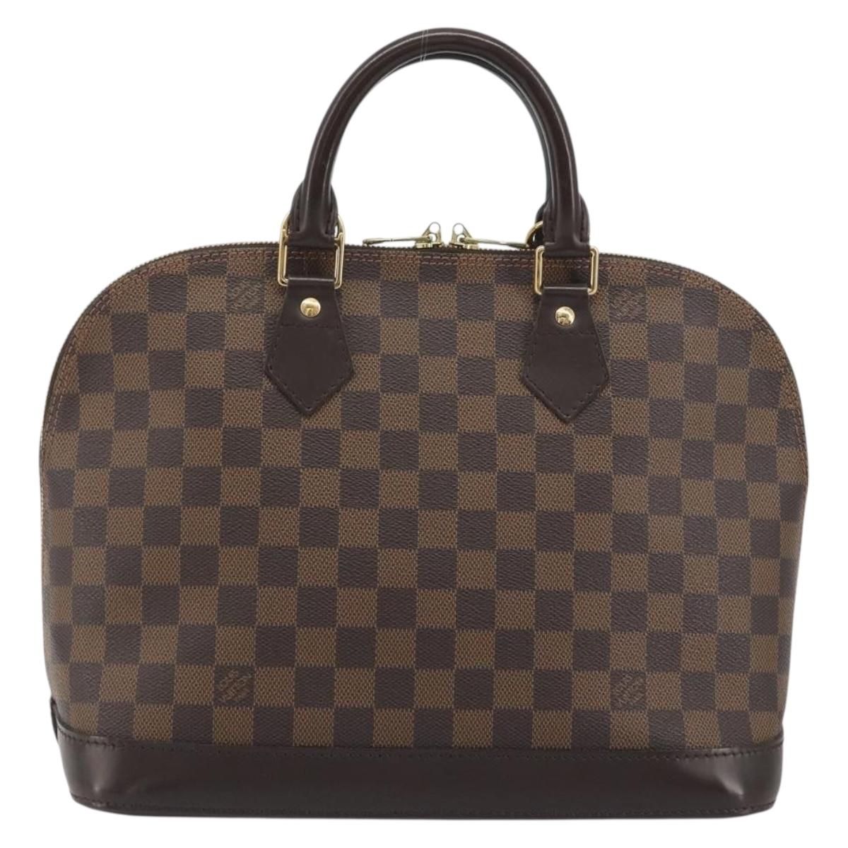 LOUIS VUITTON Damier Ebene Alma Hand Bag N51131 LV Auth 197507A